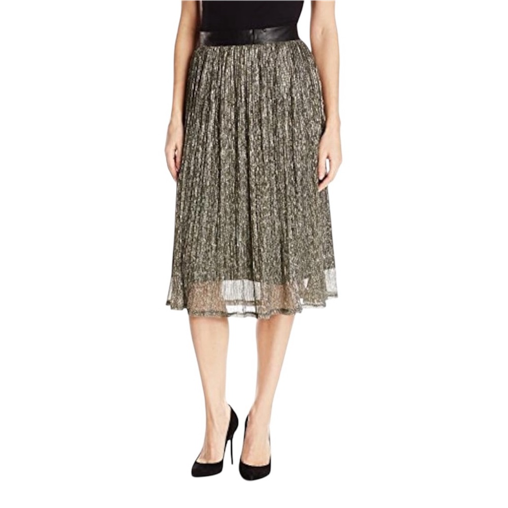 Greylin Sona Metallic Midi Skirt